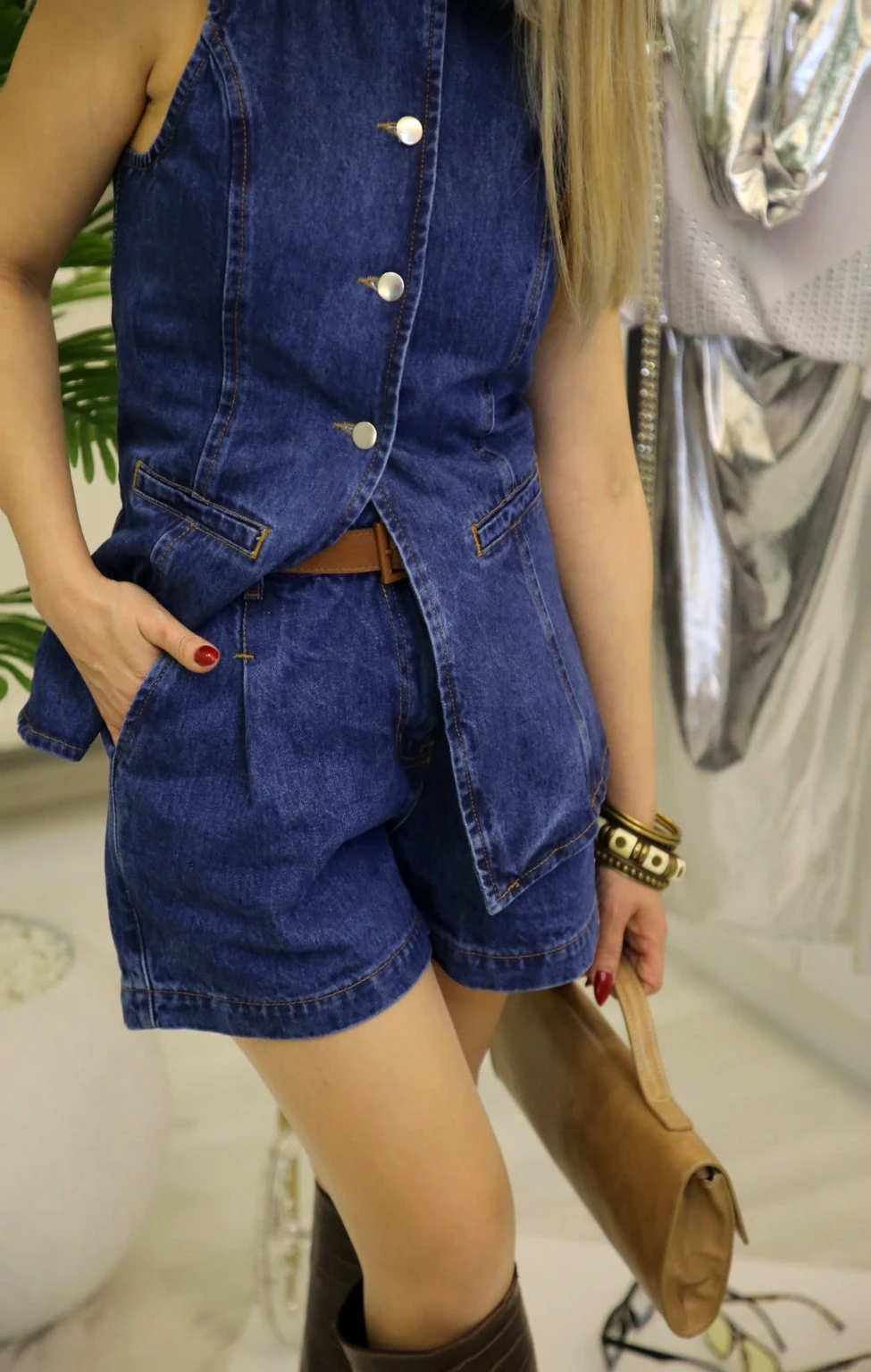 Lacivert Denim Takım